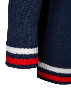 Pull en Laine mélangée Pierre bleu nuit