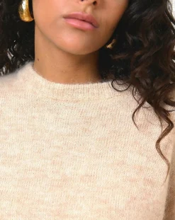Pull en Laine mélangée Tiana beige