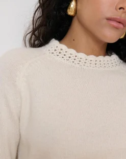 Pull en Laine mélangée Tiziri écru