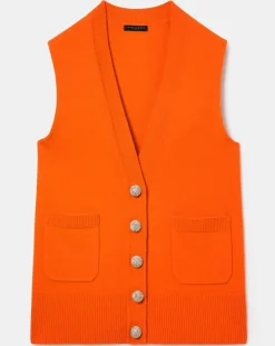 Pull en Laine mérinos & Alpaga orange