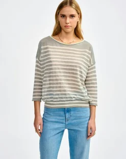 Pull en Lin mélangé Neep stripe b