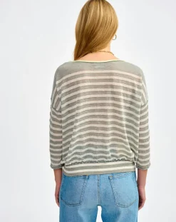Pull en Lin mélangé Neep stripe b