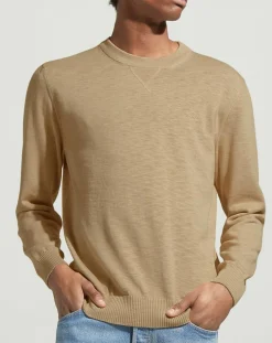 Pull en maille flammée beige