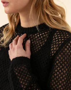 Pull en Mohair & Laine mélangés Meryl noir