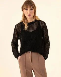 Pull en Mohair & Laine mélangés Meryl noir