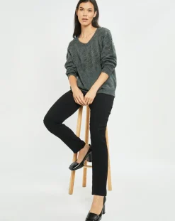 Pull en Mohair mélangé Ella gris jade