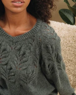 Pull en Mohair mélangé Ella gris jade