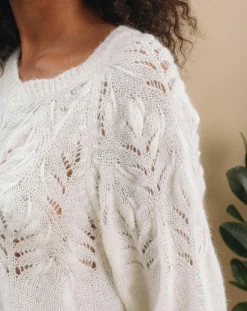 Pull en Mohair mélangé Ella ivoire
