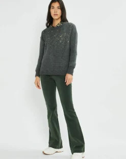 Pull en Mohair mélangé Ella gris jade