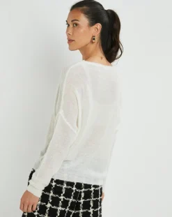 Pull en Mohair mélangé Milane écru