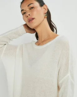 Pull en Mohair mélangé Milane écru