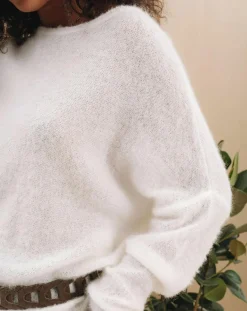 Pull en Mohair mélangé Milane écru