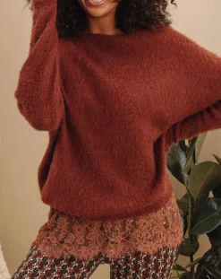 Pull en Mohair mélangé Milane terra