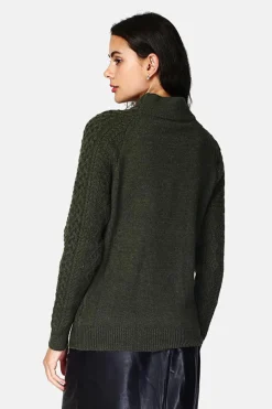 Pull Encolure montante kaki