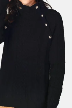 Pull Encolure montante noir