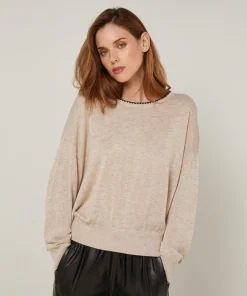 Pull Eugène en Laine mélangée beige