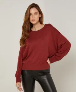 Pull Evelyne en Laine mélangée rouge brique