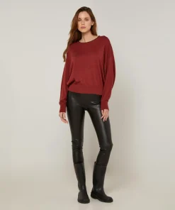 Pull Evelyne en Laine mélangée rouge brique