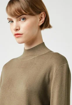 Pull Garance col montant marron camel
