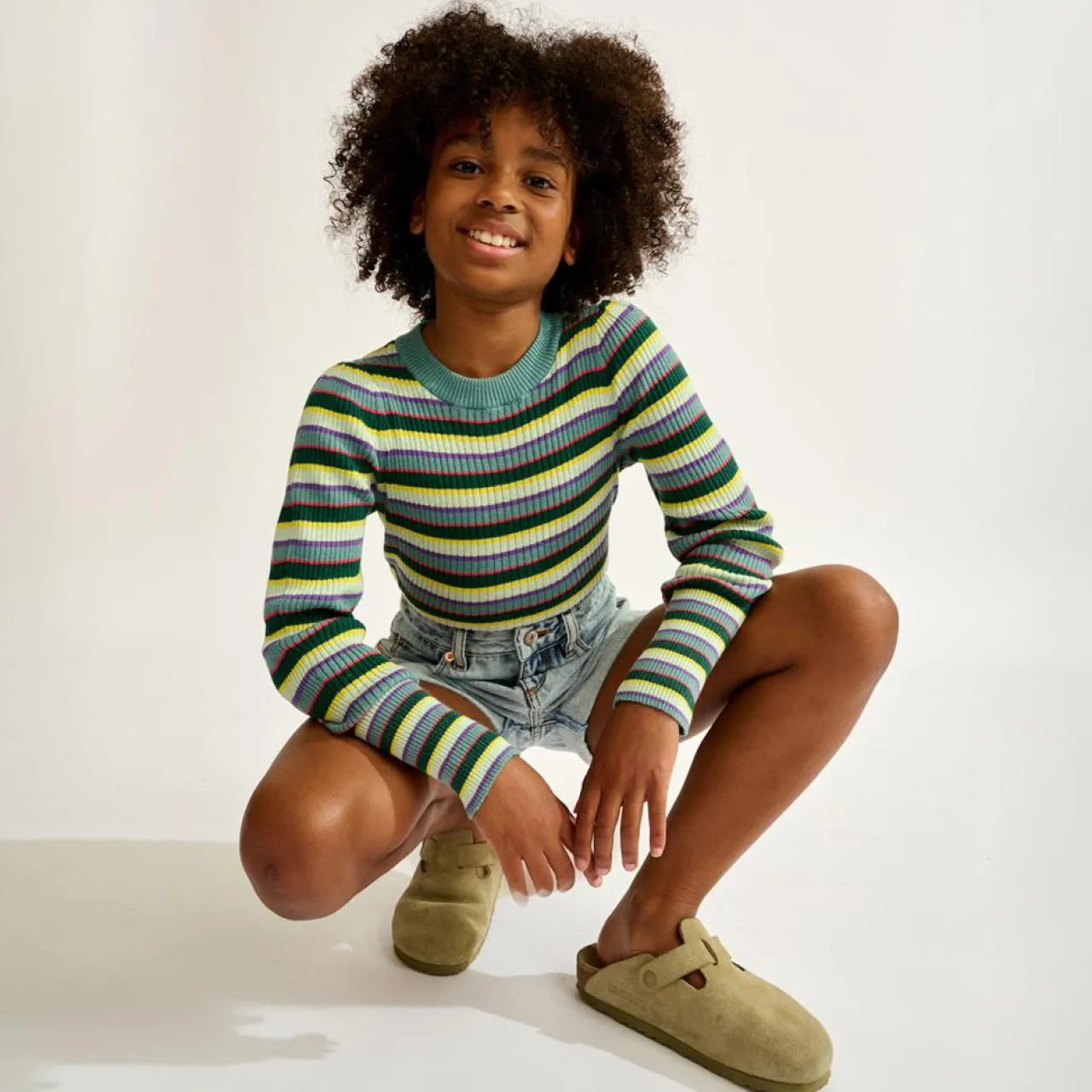 Pull Gemca rayé multicolore