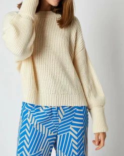 Pull Julie en Laine mélangée écru