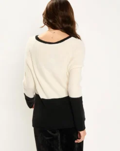 Pull Léa écru/noir