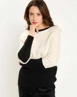 Pull Léa écru/noir