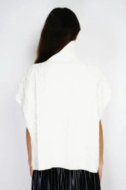 Pull large à capuche en Cachemire mélangé naturel