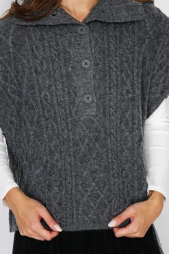 Pull large à capuche en Cachemire mélangé loup