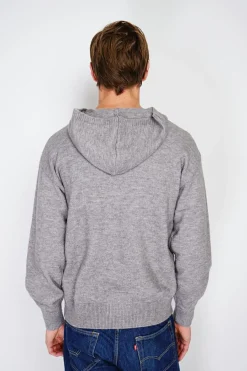 Pull large à capuche en Cachemire mélangé flanelle