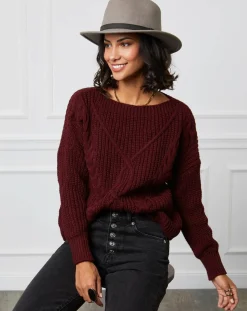 Pull Louise bordeaux