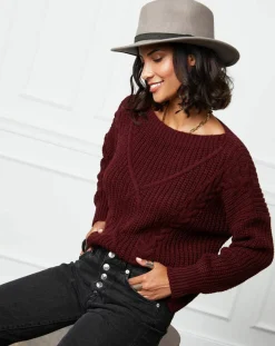 Pull Louise bordeaux