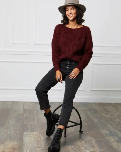 Pull Louise bordeaux