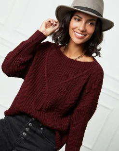 Pull Louise bordeaux