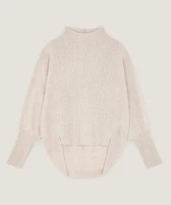 Pull Louve en Laine mélangée beige