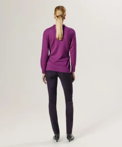 Pull Madeleine 100% laine cache-coeur rose fuchsia