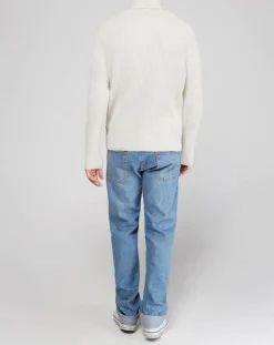 Pull Maille côtelée écru