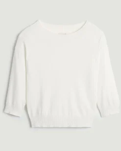 Pull Marie-Chantal ample blanc écru