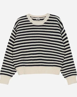 Pull marinière Jeanne en Laine mélangée écru/marine