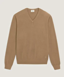 Pull Marius 100% Laine beige foncé