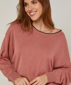 Pull Maximilienne en Laine mélangée bois de rose