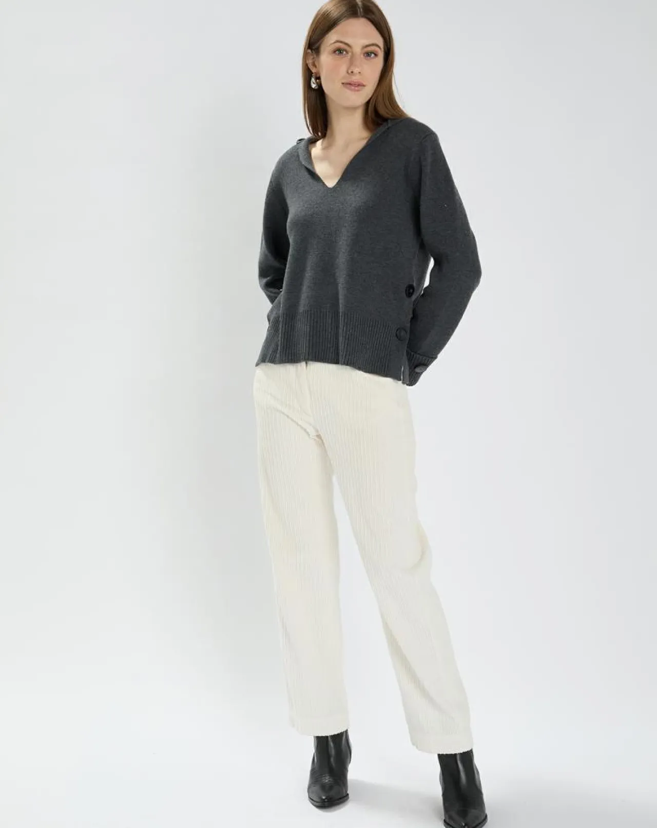 Pull Nilim gris chiné