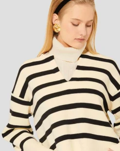 Pull Plongeoir écru/noir