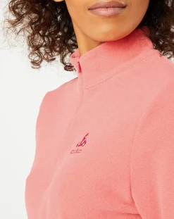 Pull polaire technique col zippé Roy saumon