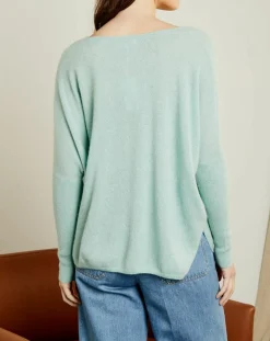 Pull poncho 100% Cachemire Elisabeth Col rond amande