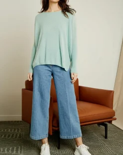 Pull poncho 100% Cachemire Elisabeth Col rond amande