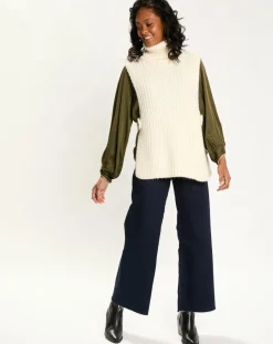 Pull poncho en Alpaga mélangé Billie écru