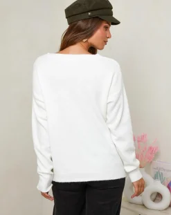Pull Rose écru