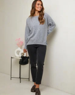 Pull Rose gris