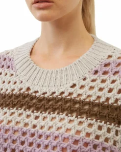 Pull sans manches 100% Laine Tricot multicolore